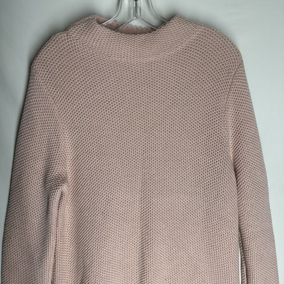 Duluth Trading Co Womens Tunic Knit Sweater Size Large Pink Mock Neck High-Low - Picture 3 of 7